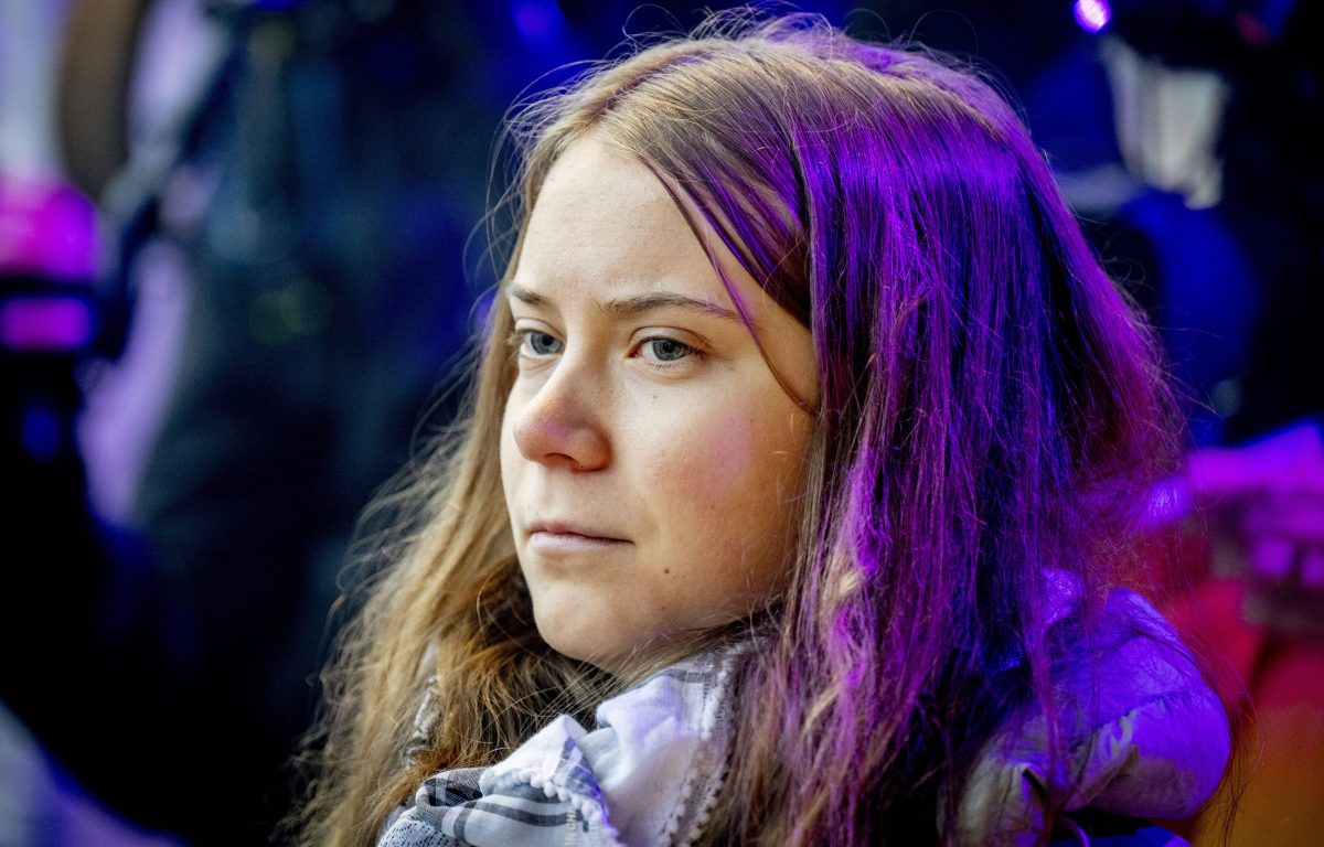 Demo in Amsterdam mit Klimaaktivistin Greta Thunberg.