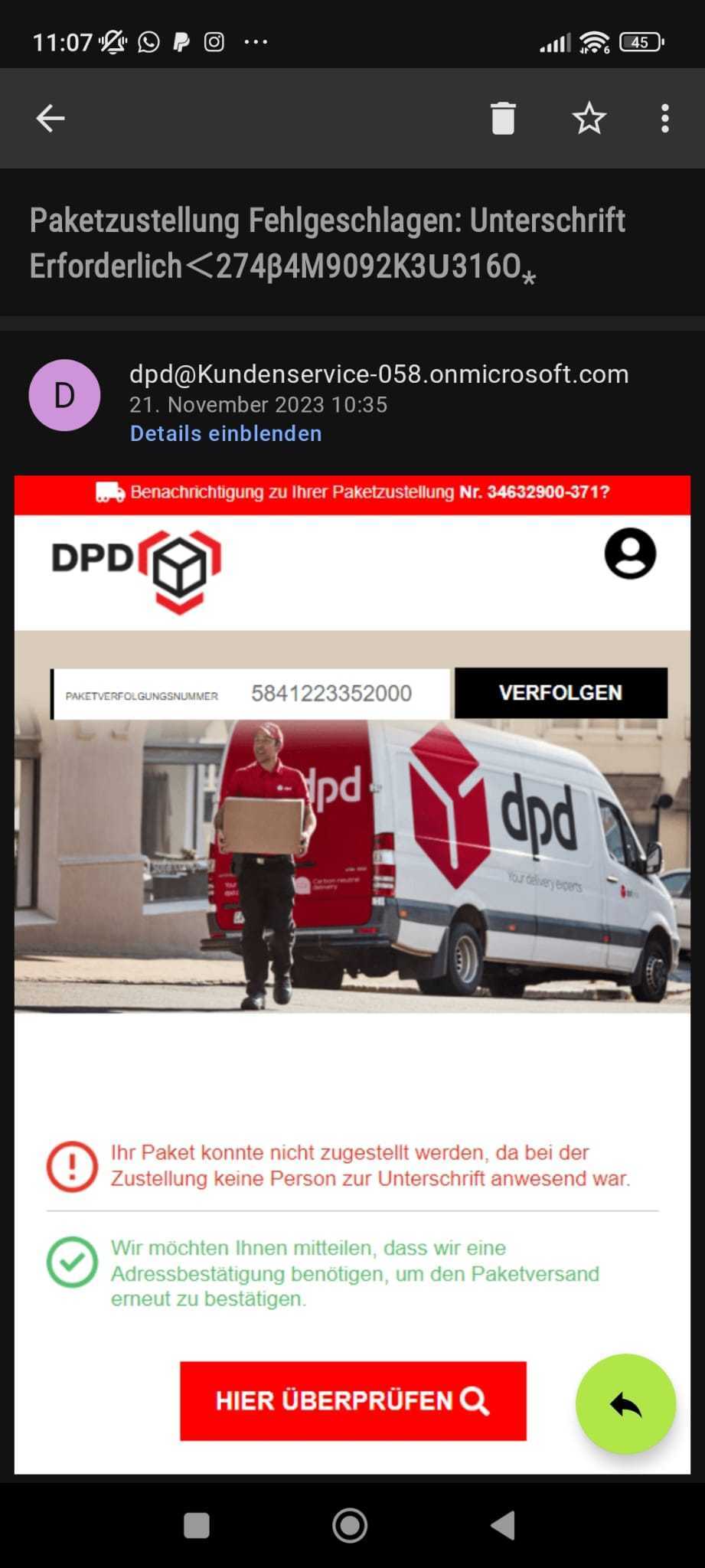 DPD Paket konnte nicht zugestellt werden? Diesen Fehler nicht machen! DerWesten.de