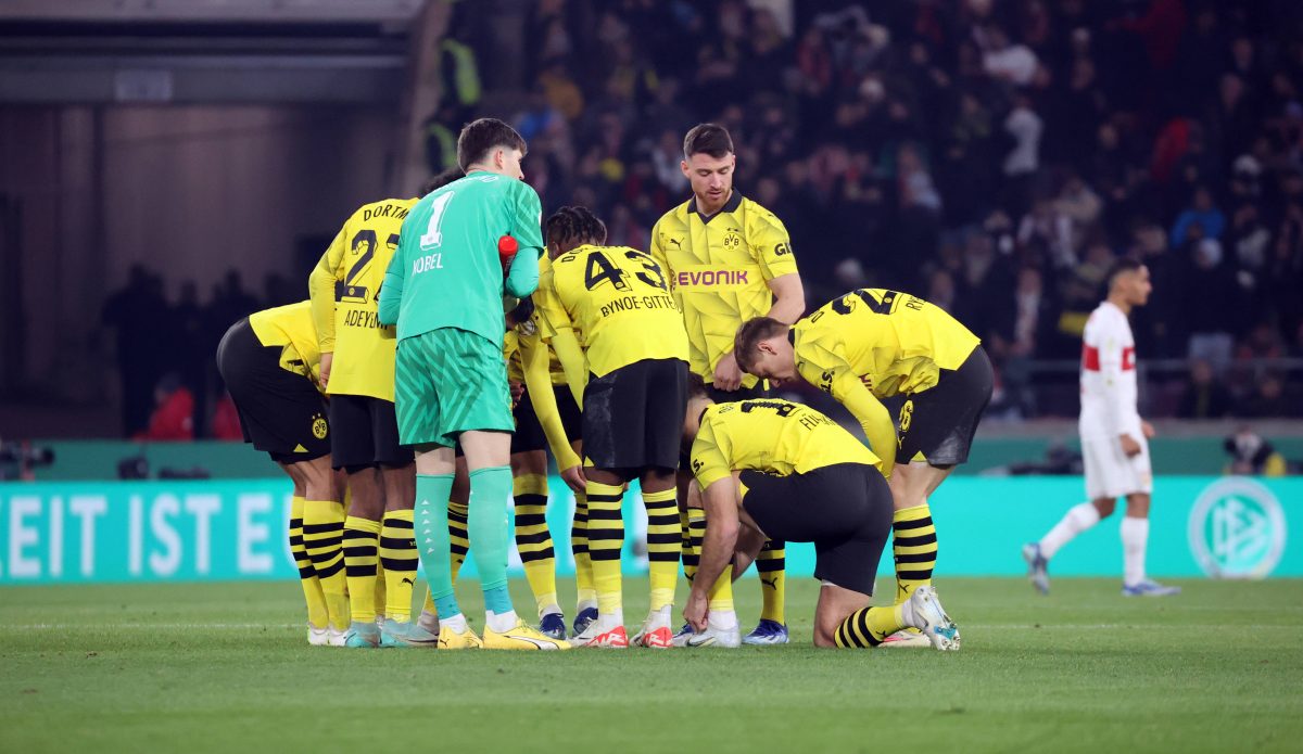Die Spieler von Borussia Dortmund mÃ¼ssen sich ranhalten.