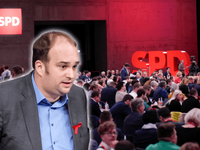 Politiker Sebastian Roloff sprach mit unserer Redaktion auf dem SPD-Parteitag.