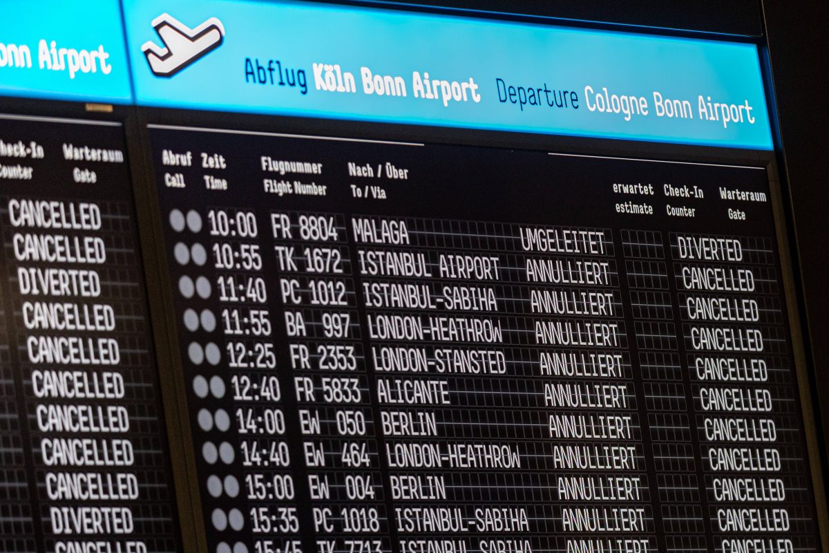 Der Streik am Flughafen Köln/Bonn ärgert die Passagiere.
