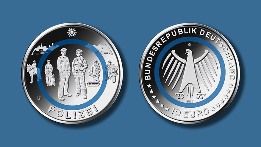 So wird die neue 10-Euro-Münze aussehen.