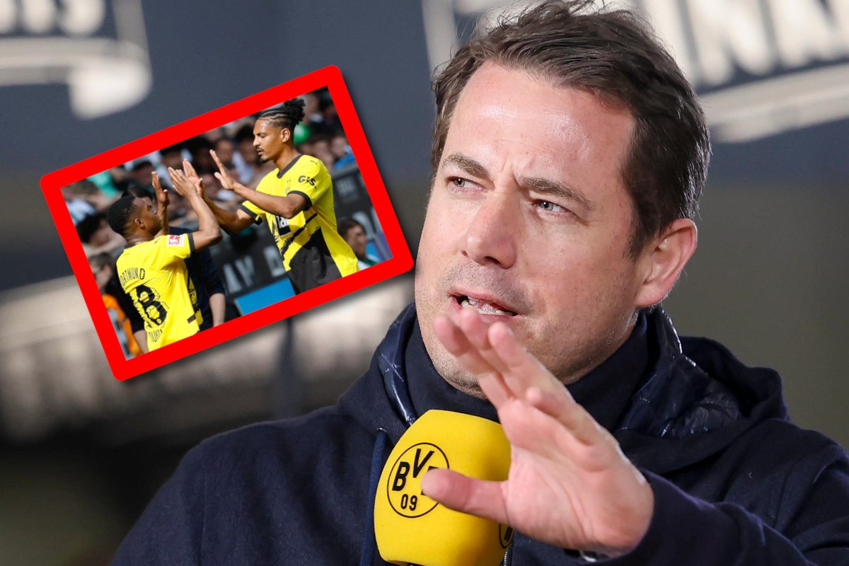 Borussia Dortmund: Lars Ricken schaut sich die Situaton von Sebastien Haller ganz genau an.