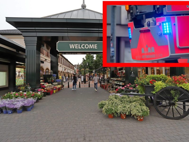 Outlet-Center-Roermond: Explosion am Einkaufszentrum! Trümmer treffen Passanten