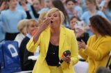 Andrea Kiewel passiert ein kleiner Patzer mitten in der 