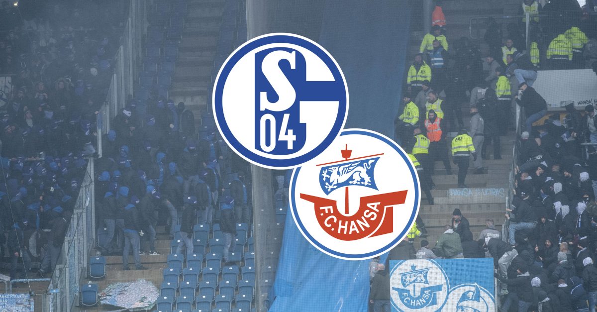 Schalke – Rostock: ¡Pelea violenta!  Escenas feas antes del inicio del partido.