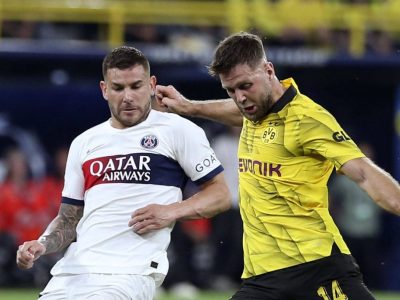 Bei Borussia Dortmund - PSG verletzt sich ein Spieler schwer.
