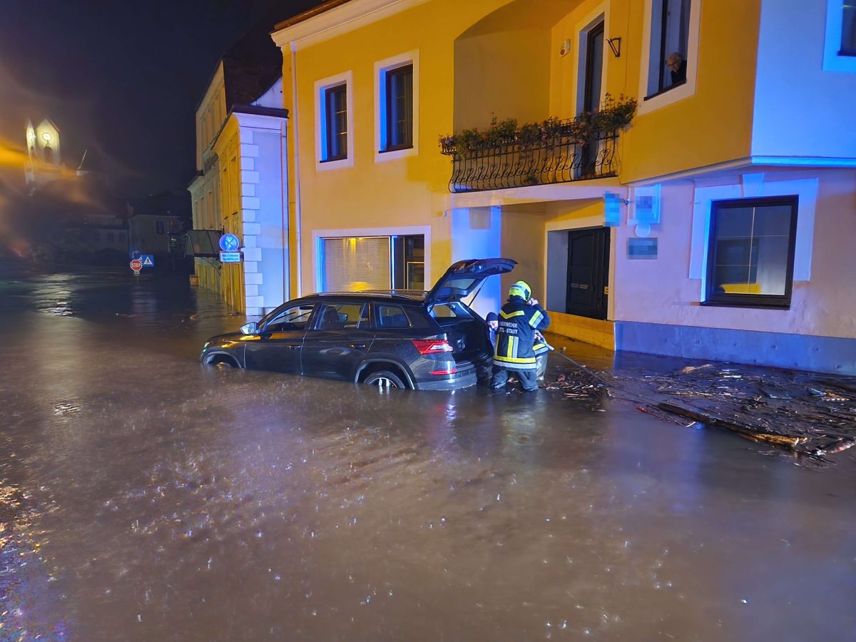 Hochwasser-Gefahr in Bayern und Ã–sterreich.
