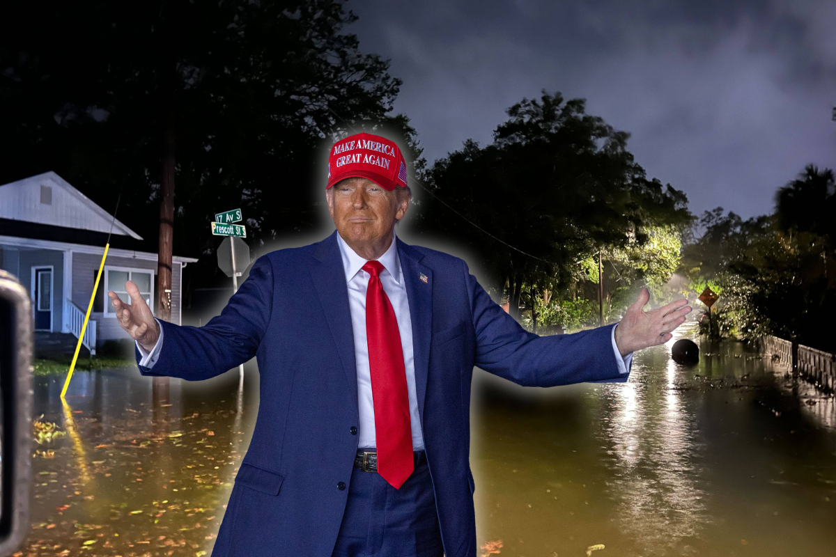 Zum Hurrikan â€žMiltonâ€œ verbreitet Donald Trump allerlei Falschnachrichten.