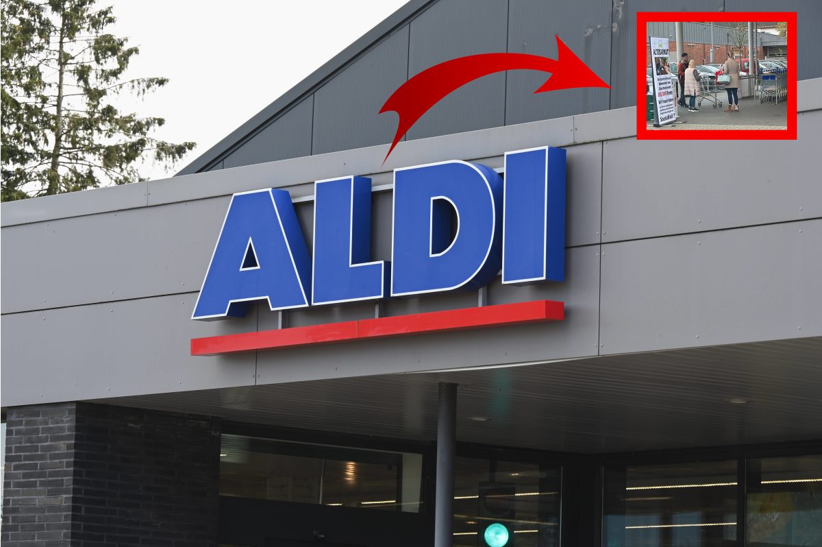 Aldi in Dortmund Plakat für Wirbel "Schande für dieses Land
