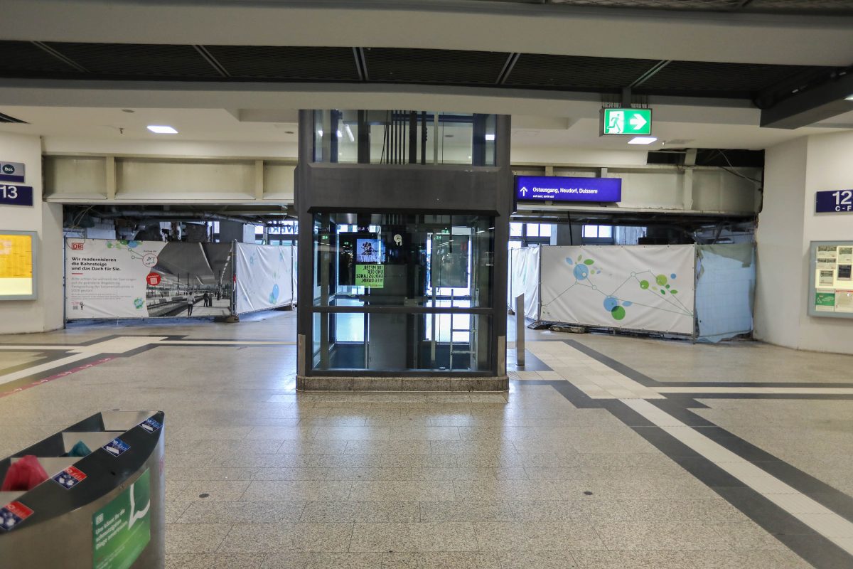 Der Hauptbahnhof in Duisburg hat aktuell einige Leerstände.