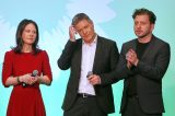 Die Grünen um Habeck nach der Bundestagswahl.