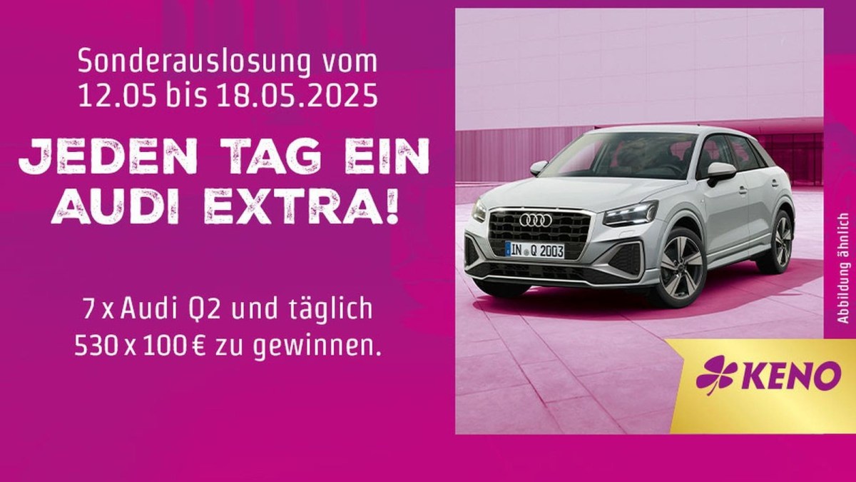 Mitspielen lohnt sich: Noch bis kommenden Sonntag, 18. Mai, wird täglich ein Audi Q2 verlost.