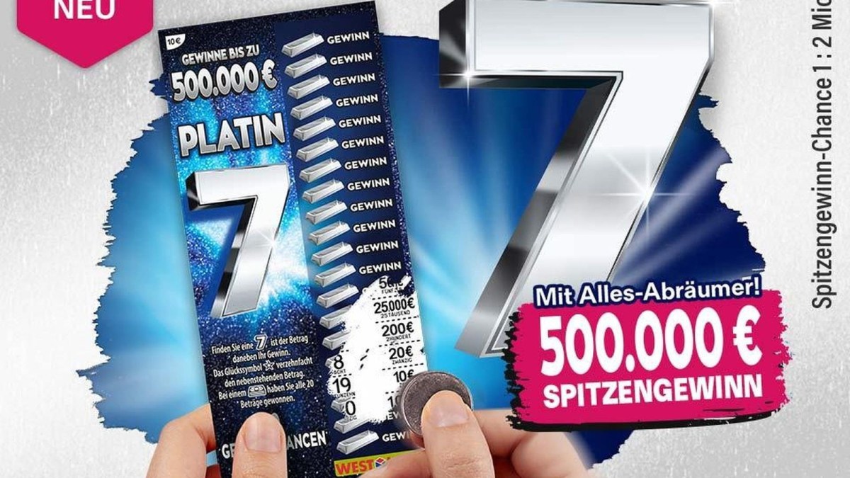 Das Rubbellos Platin 7 von Westlotto erstrahlt in einem neuen Design.