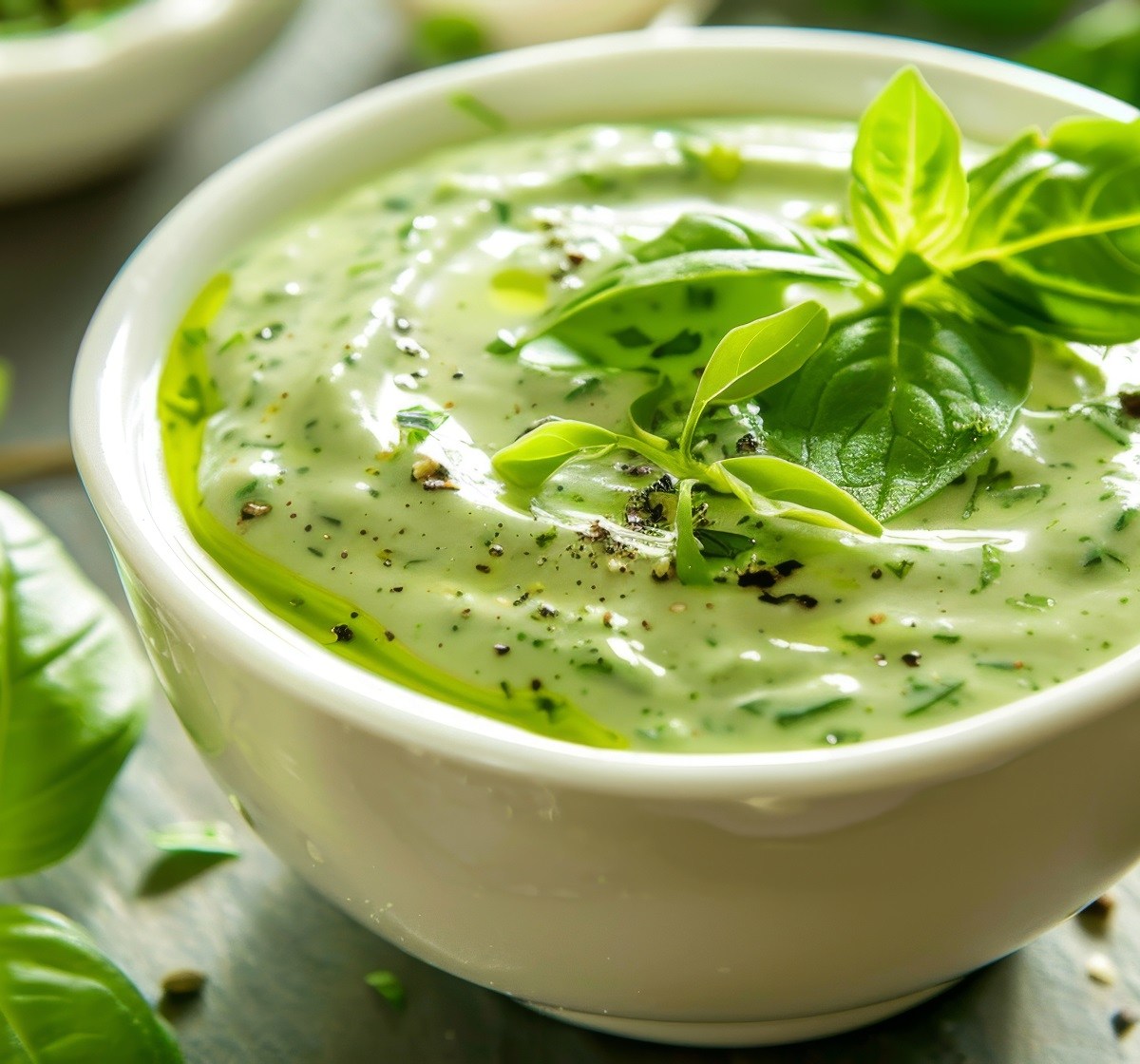 Basilikum-Dip schmeckt selbst gemacht besser als vom Feinkosthändler