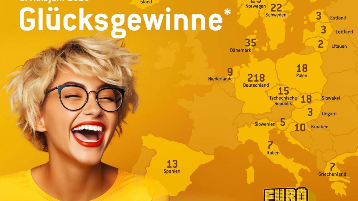 Die Gewinner-Bilanz Eurojackpot für das erste Halbjahr 2025.